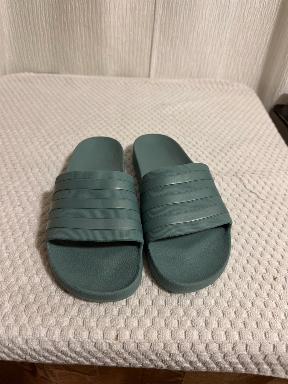 adidas Men's Slide Sandals in Teal Green